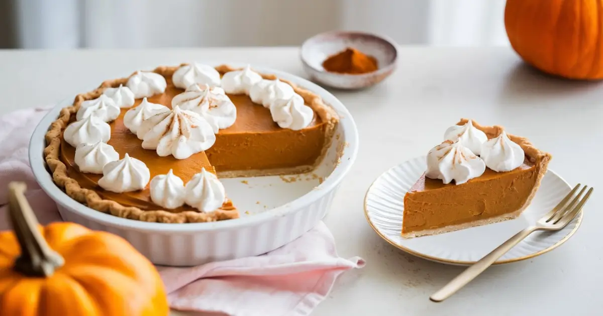Pumpkin Pie with Cinnamon Whipped Cream
